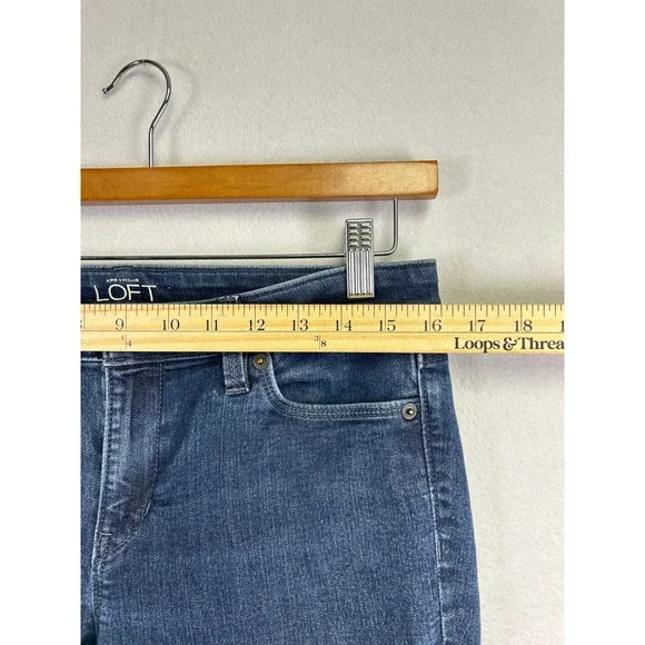 LOFT Modern Straight Dark Wash Denim‎ Jeans Women's Size 29/8 - Picture 9 of 10